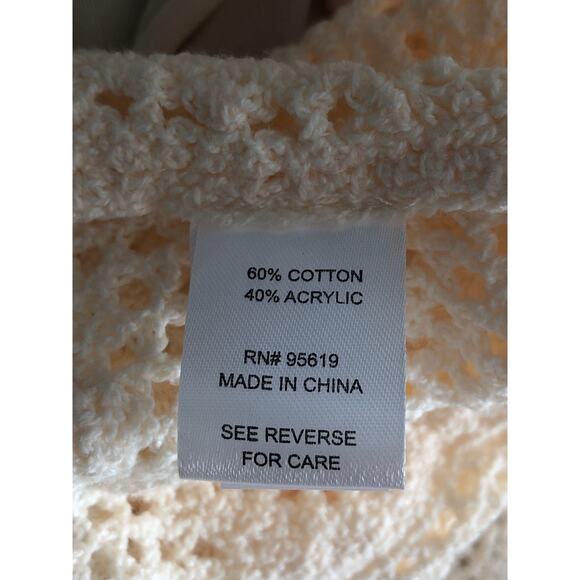 Fever Women's 3X Camisole and Crochet Cardigan Cream NEW - Picture 4 of 7